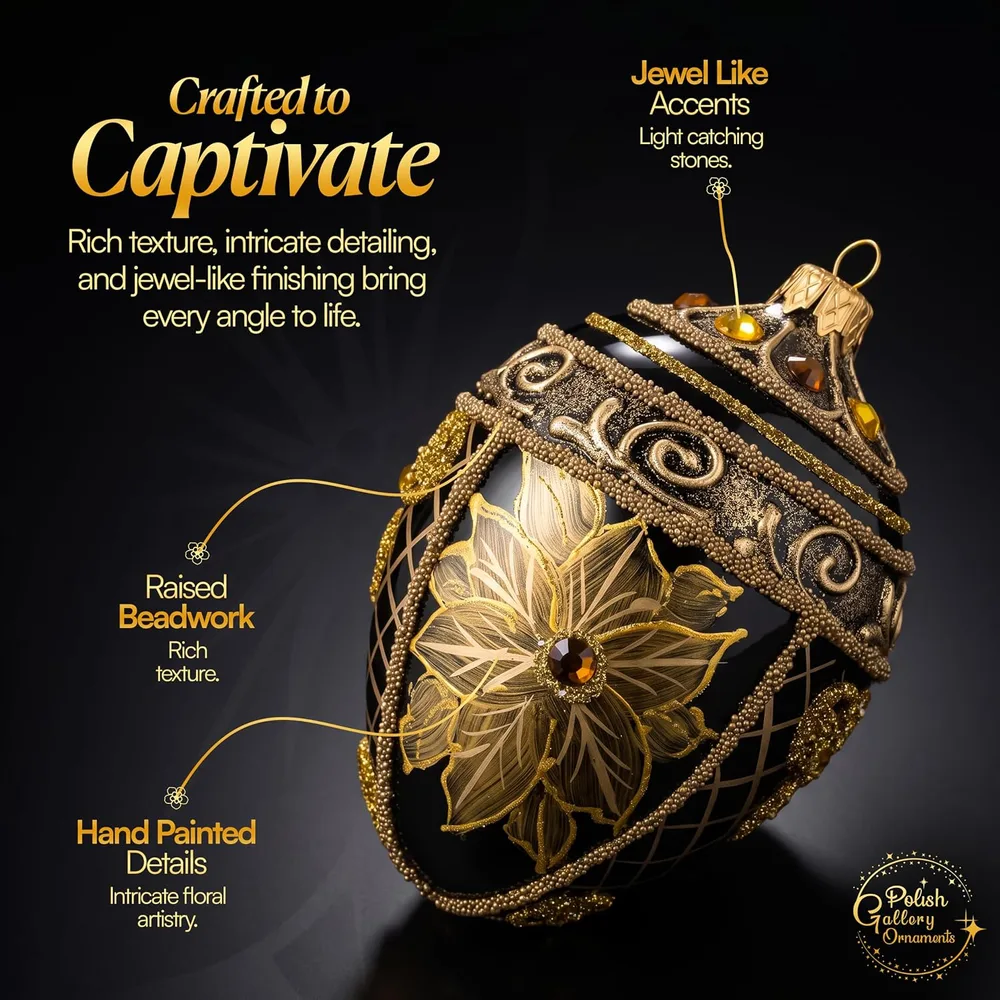 Fabergé-Style Egg Ornament, designed by Shaazford for Polish Gallery