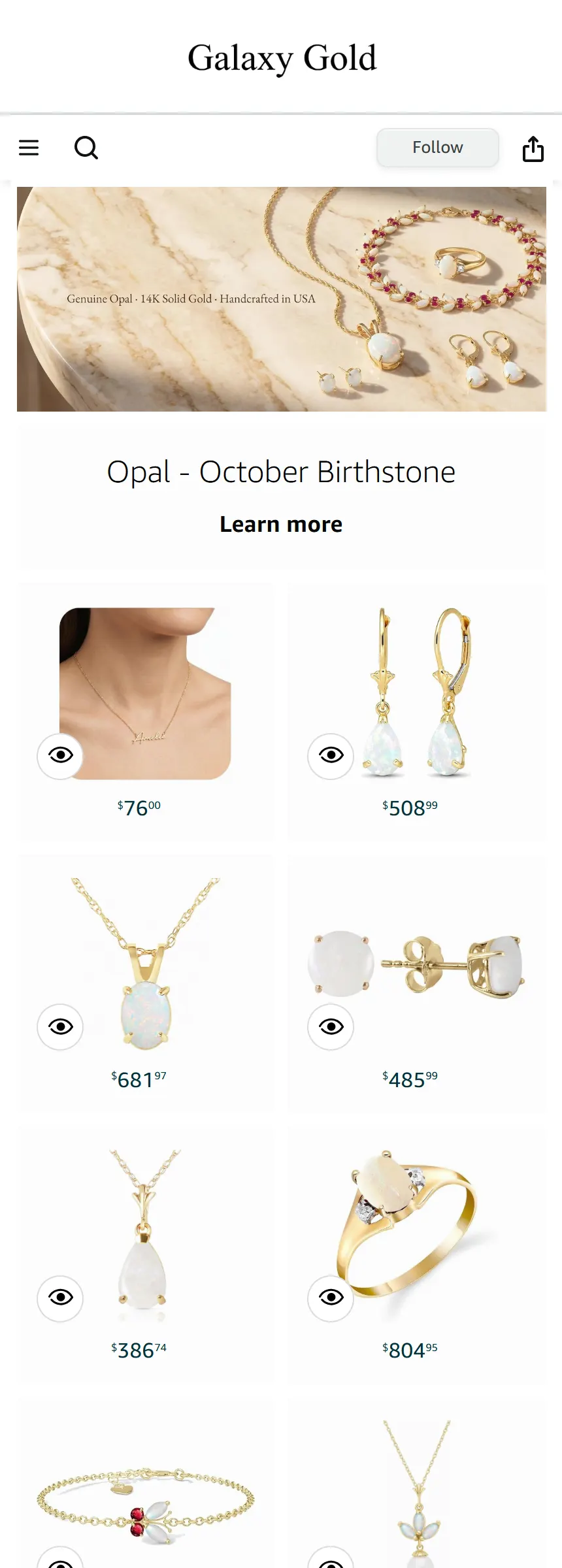Galaxy Gold Brand Store, mobile, part 1