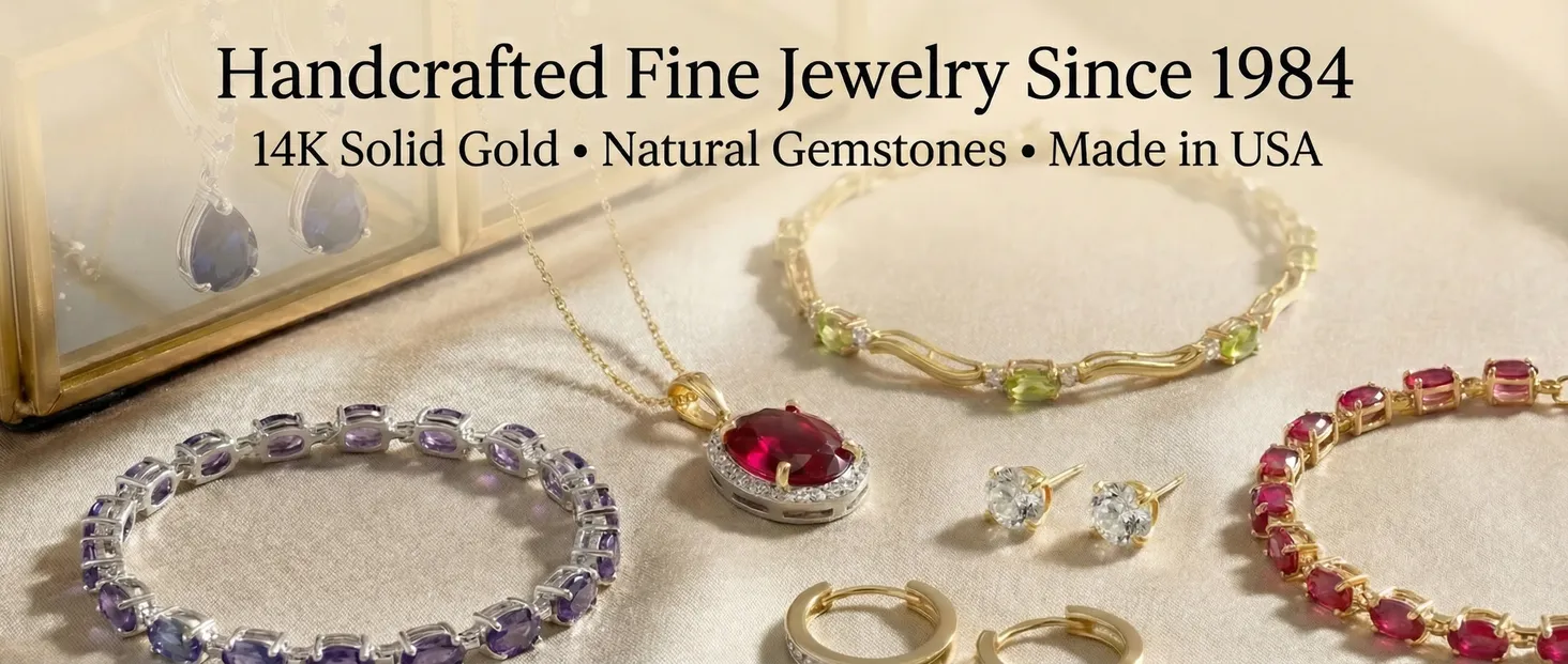 Ruby Heart Pendant Necklace Premium A+ module 1: Handcrafted fine jewelry: 14K solid gold, natural gemstones, made in USA