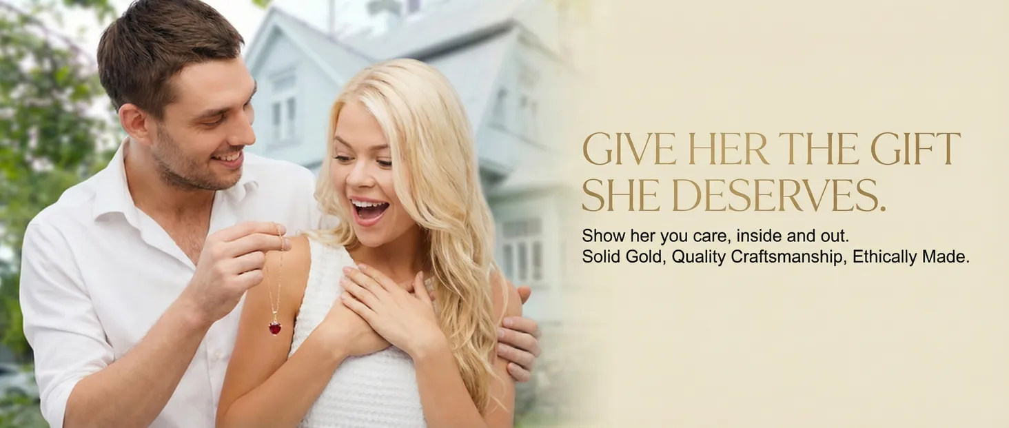 Ruby Heart Pendant Necklace Premium A+ module 5: Give her the gift she deserves