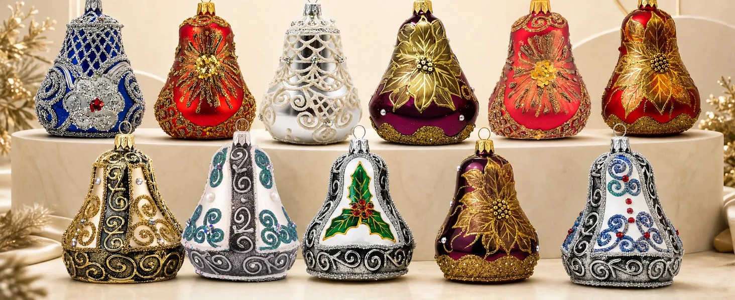 Royal Blue Glass Bell Ornament Premium A+ module 7: The full range side by side