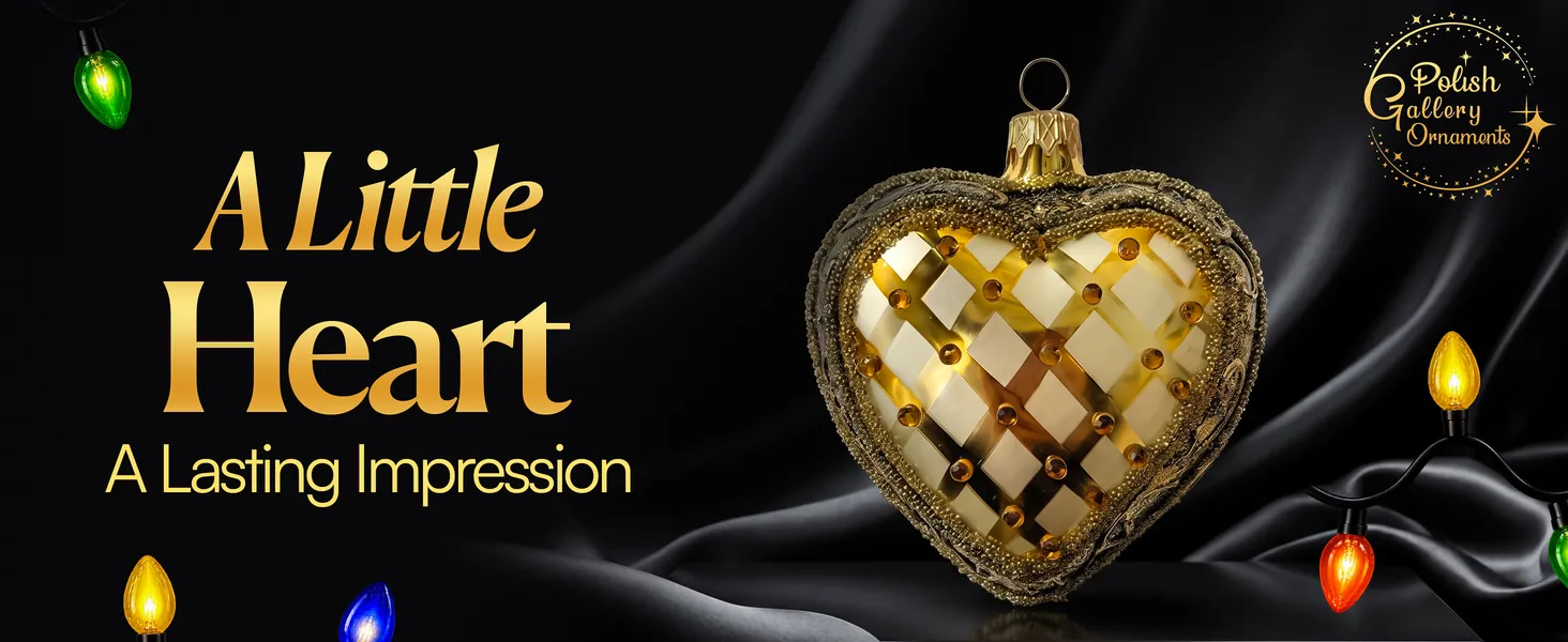 Palace Red Glass Heart Ornament Premium A+ module 1: A little heart, a lasting impression