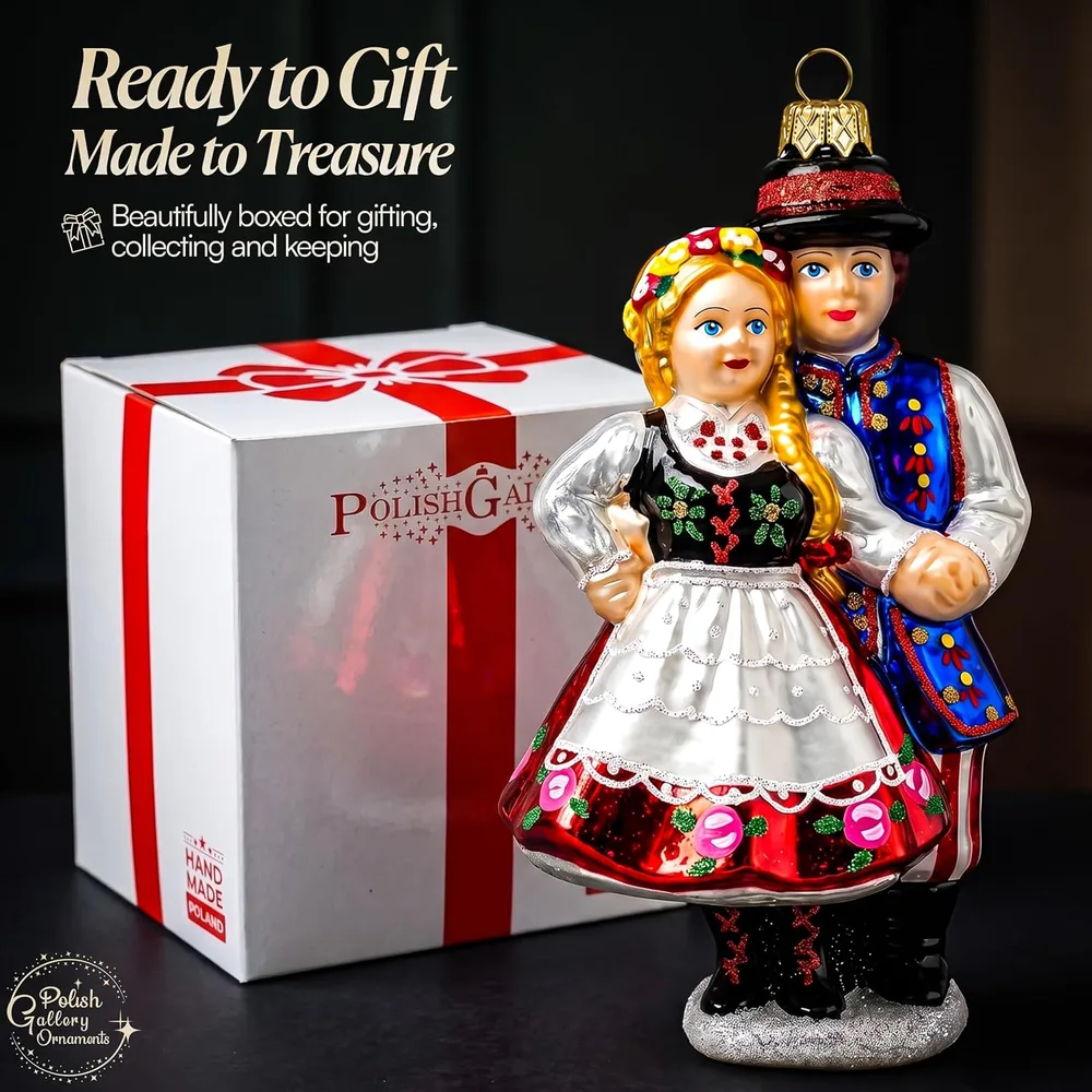 Krakowiak Dancing Couple Ornament, listing image 7: Ready to gift