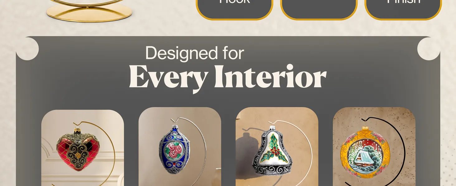 Ornament Display Stand Premium A+ module 3: Designed for every interior: gold, silver, white, black