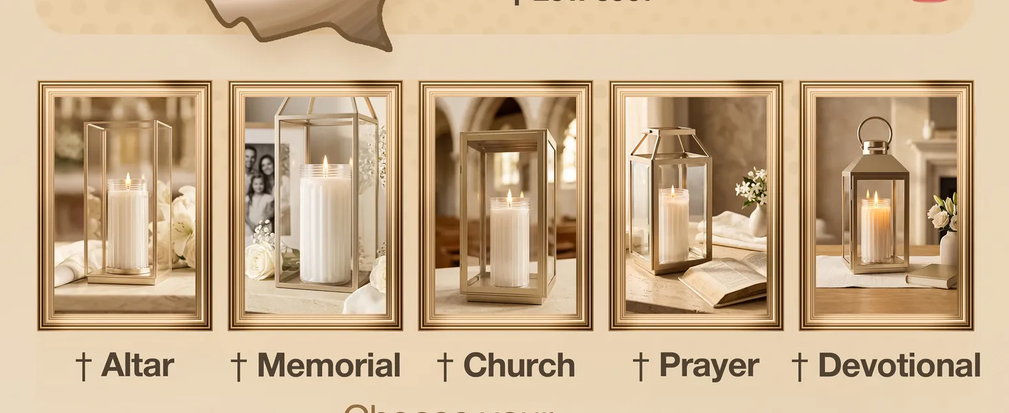 Prayer Candle Inserts, 54 Pack Premium A+ module 5: For altar, memorial, church, prayer and devotional use