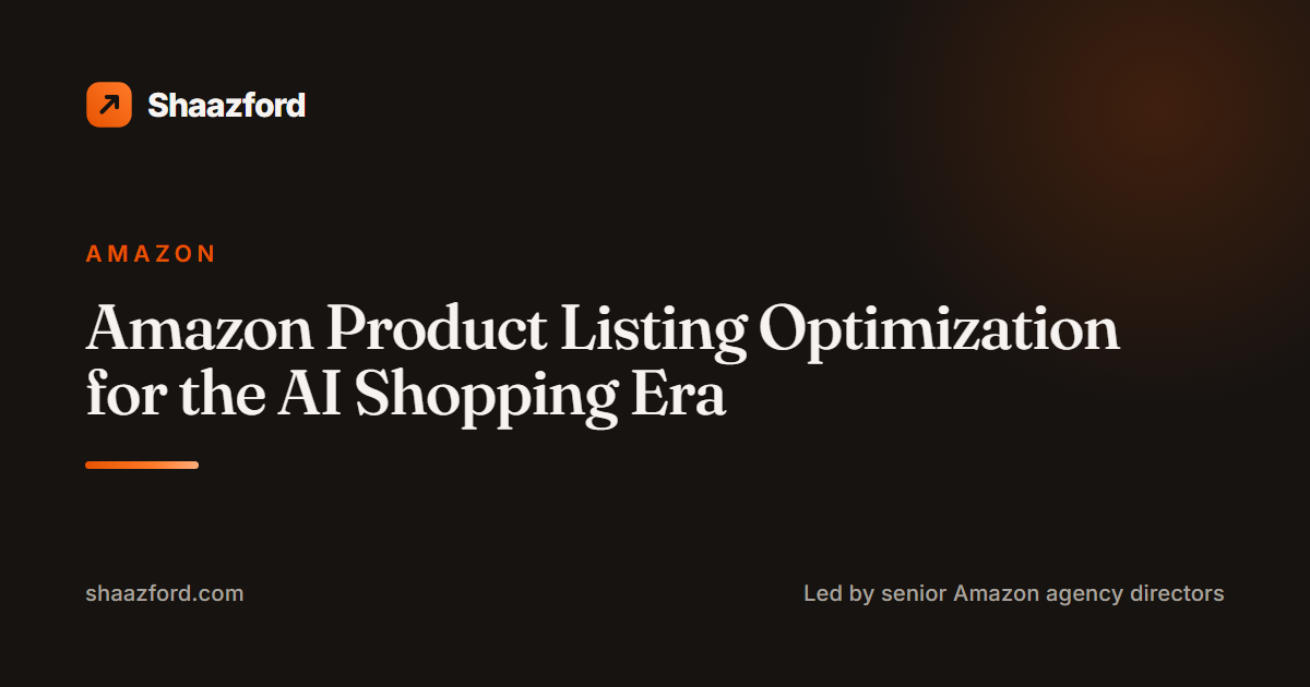 Amazon Product Listing Optimization for the AI Shopping Era