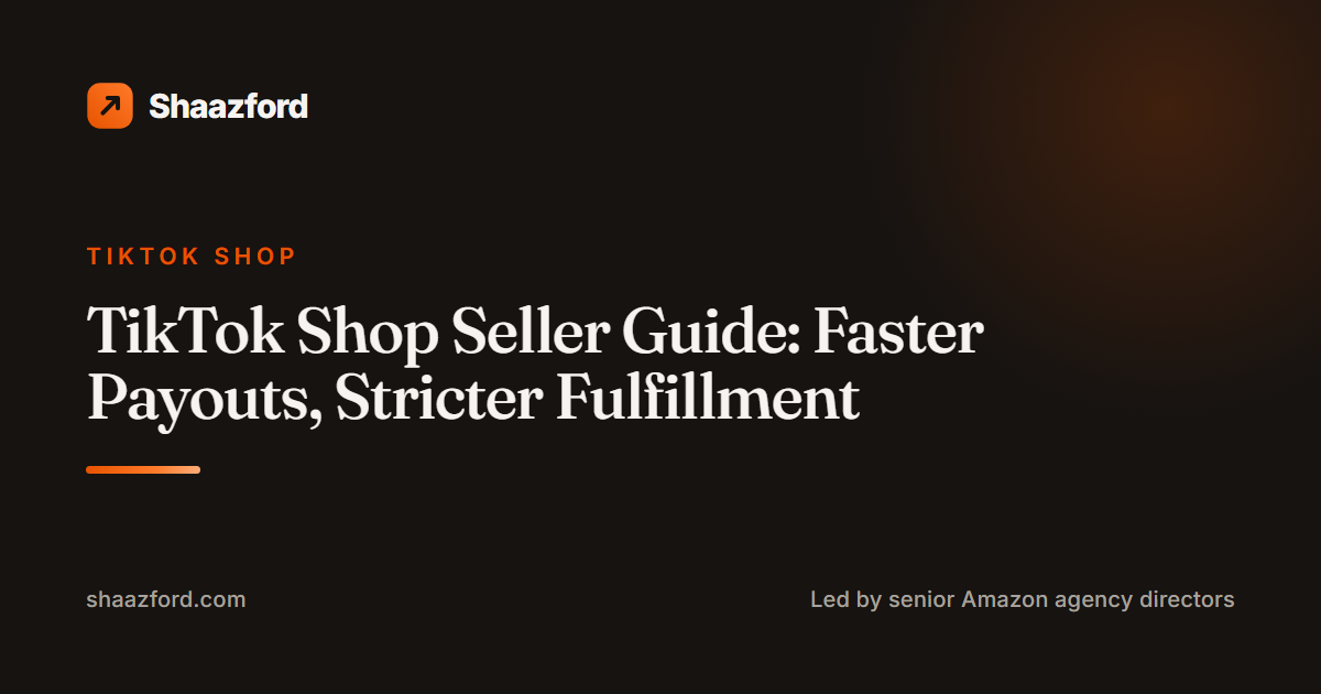 TikTok Shop Seller Guide: Faster Payouts, Stricter Fulfillment